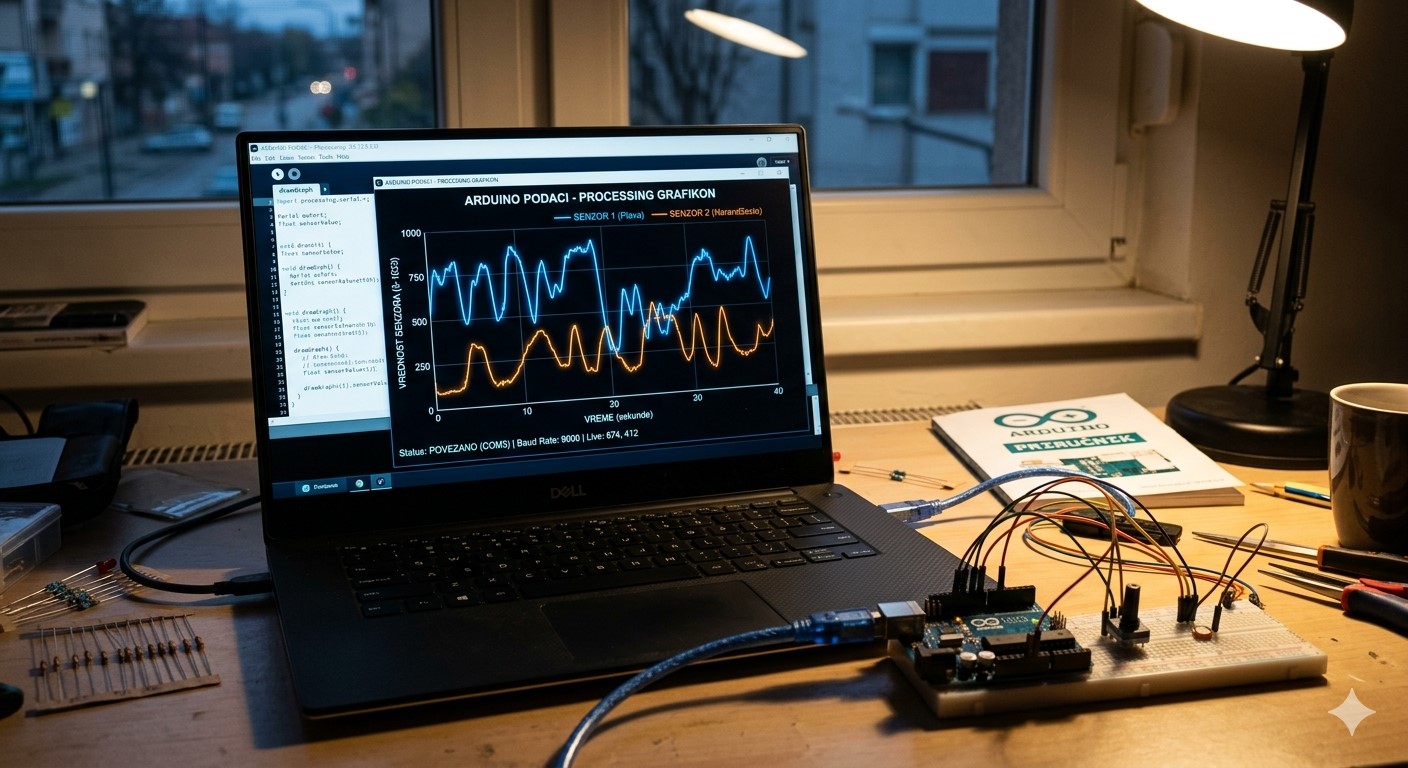 Processing grafikon Arduino podataka