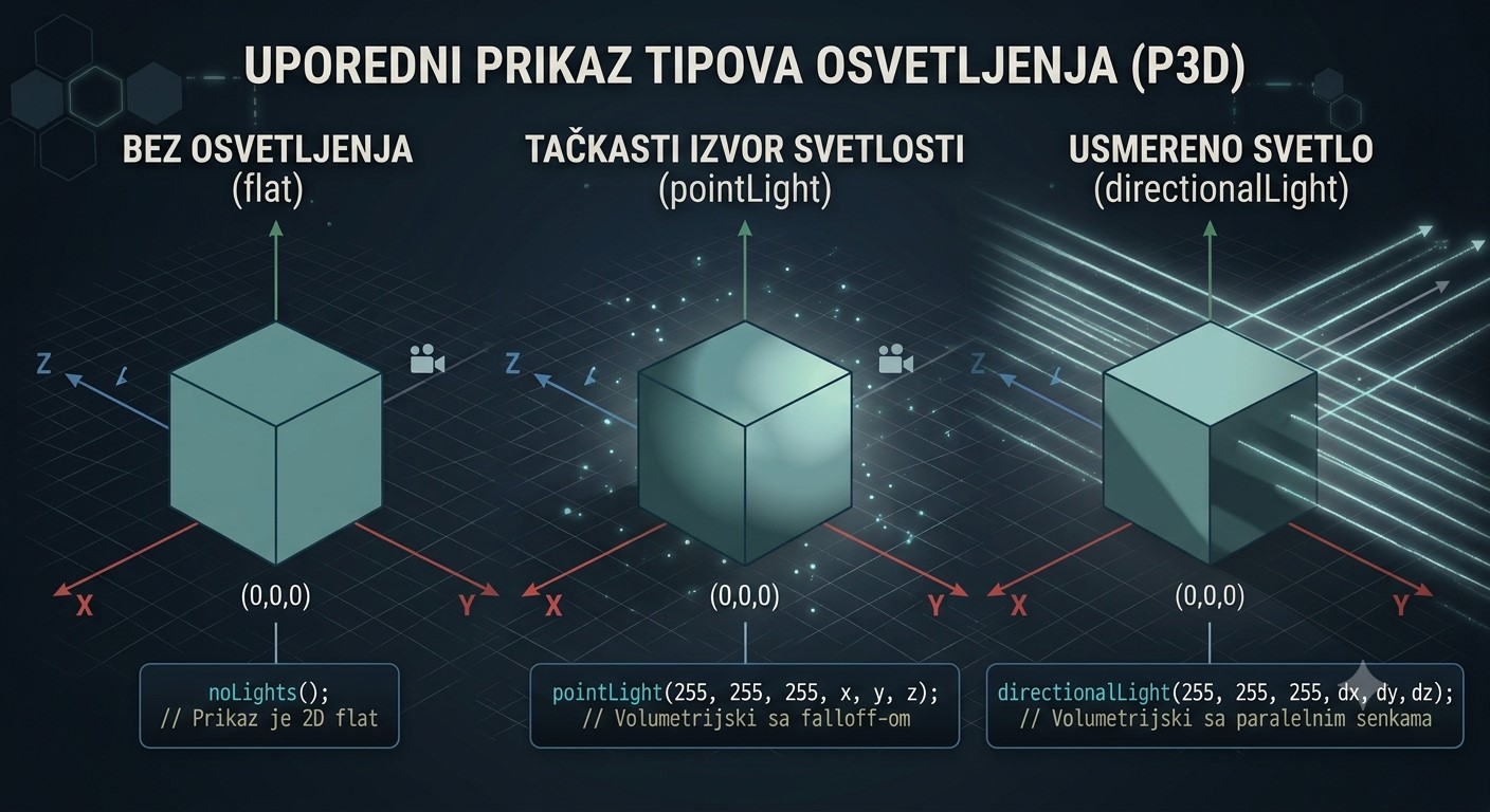 Poređenje različitih tipova osvetljenja