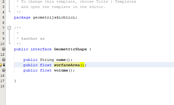 Figure 5: Interfaces-Interface Geometric Shape