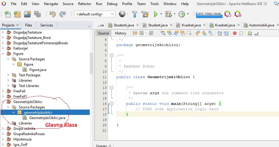  Kreiranje novog projekta u programskom jeziku Java, završetak