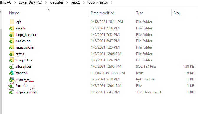 Django web aplikacija-Proc file
