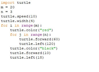 Primer koda u Python-u. Komplikovanija Zvetda - kod