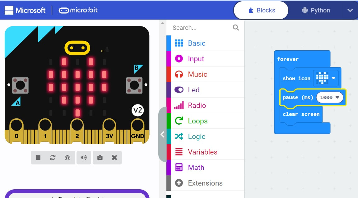  Vežba sa LED diodama na micro:bit-u, 