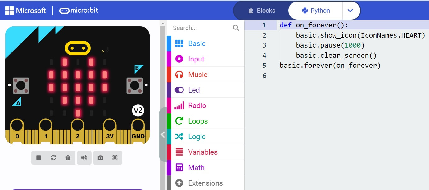 Vežba sa LED diodama na micro:bit-u, 
