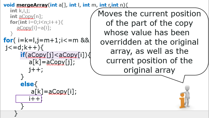 Sorting by merging. Merging smaller into larger arrays-functions- continued 2