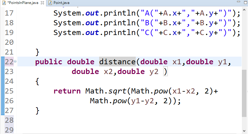 methods for computing the distance between two points