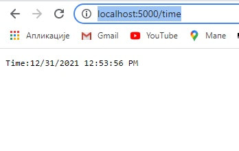 Aspdotnet core aplikacija primer-Prikaz sistemskog vremena