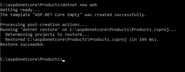 Aspdotnet core-Building new application
