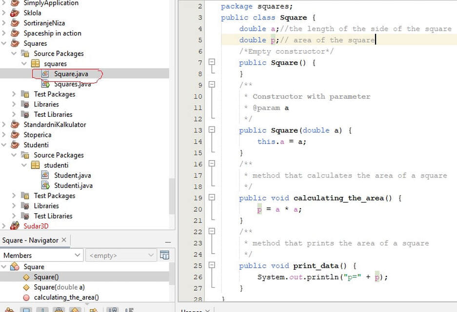 Objects and methods in JAVA. Task 