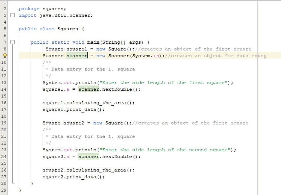 Objects and methods in JAVA. Task 