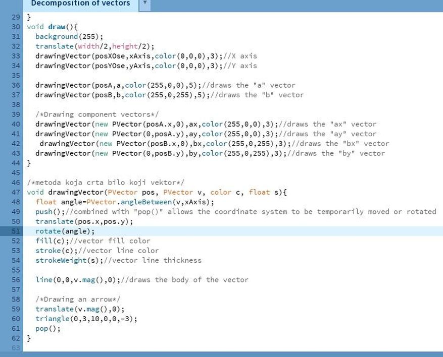 Decomposition of vectors into code-components, second part