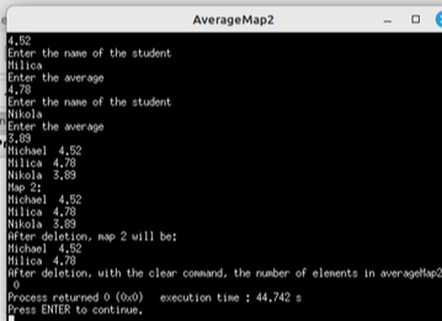 Map sorting-program execution