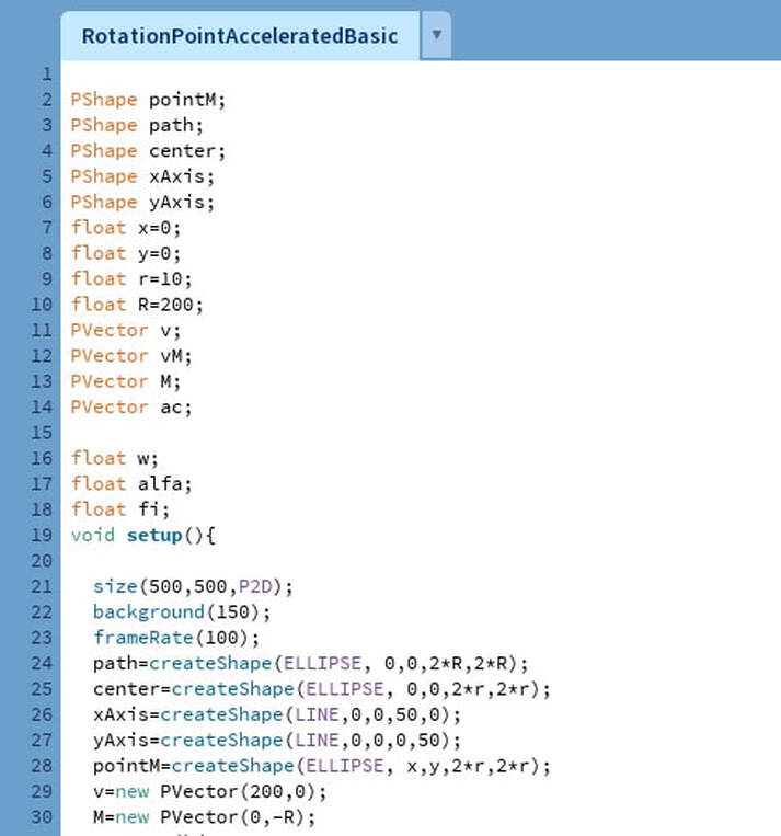 Uniformly accelerated circular motion-processing-code1