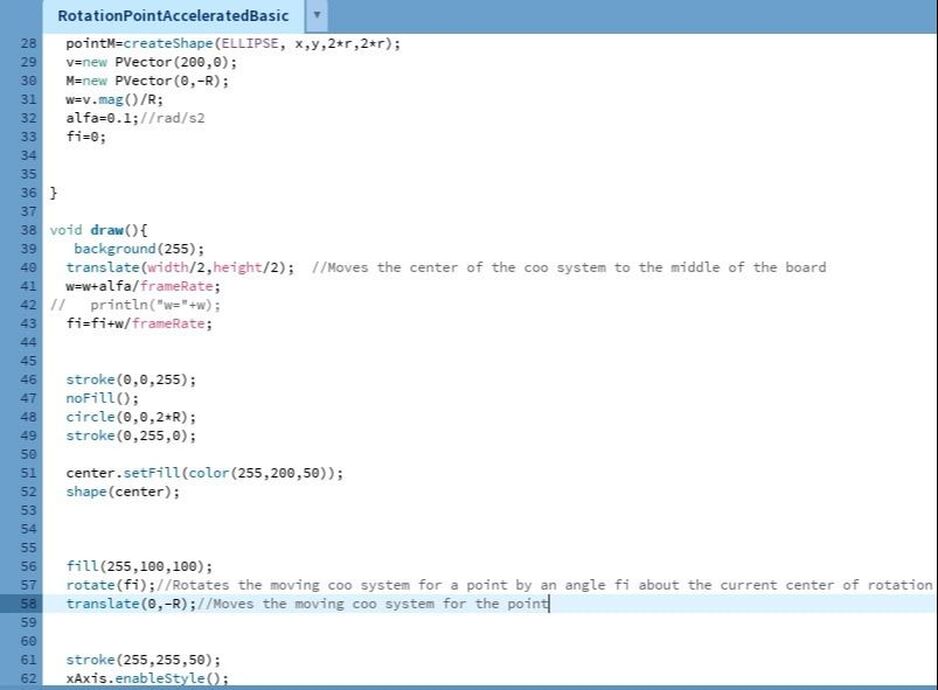 Uniformly accelerated circular motion-processing-code 2