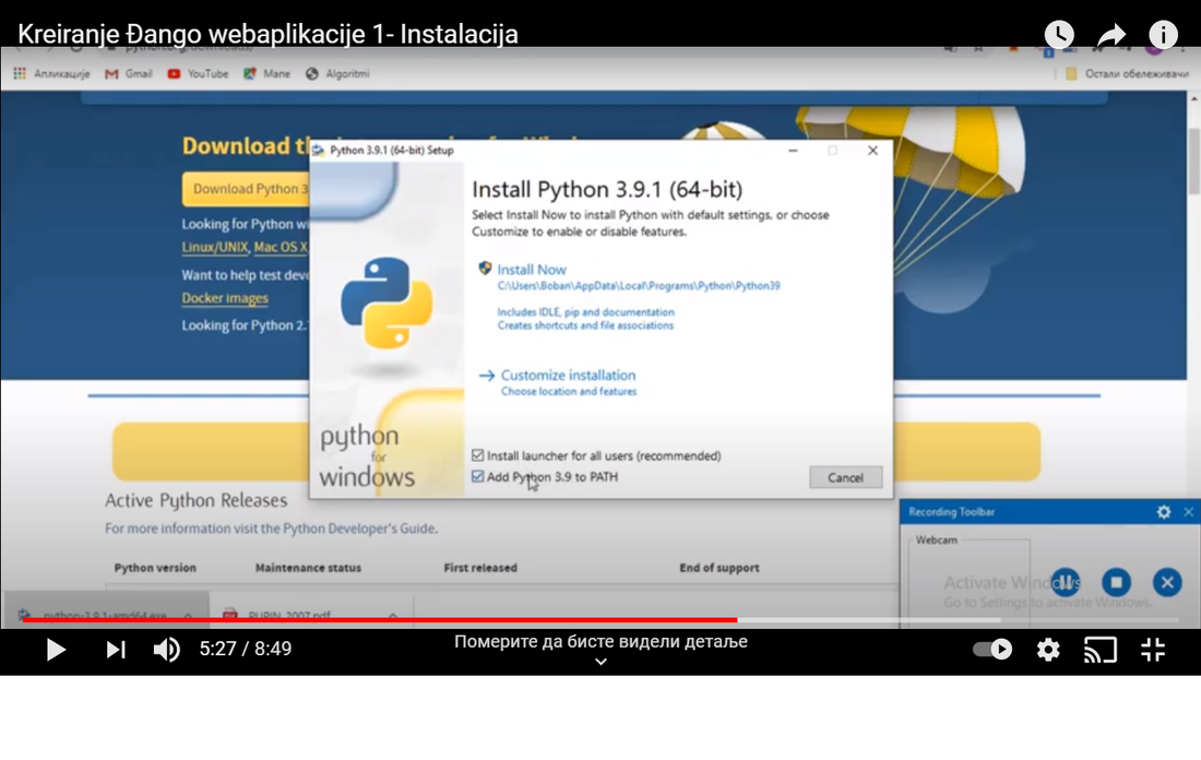  Instalacija Python-a na windows operativnom sistemu