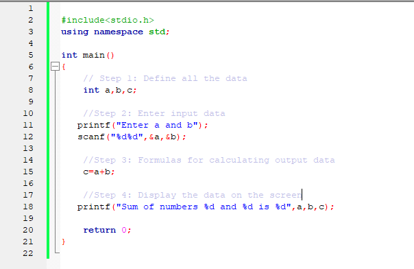Integer data-summation - a complete example
