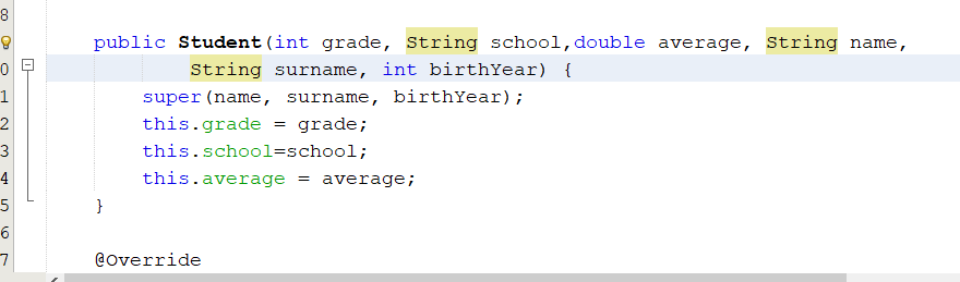 Class inheritance- Constructor class Student