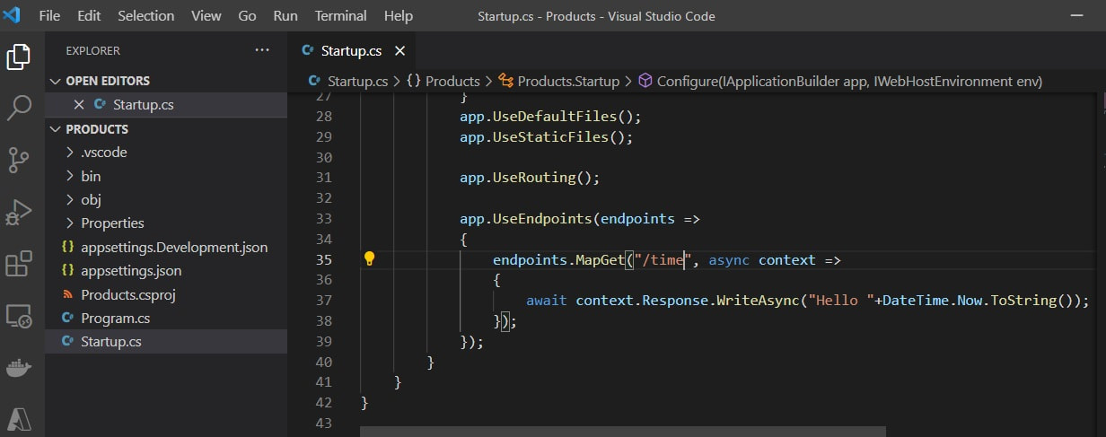 Web servisi u asp.net core- Prikaz sistemskog vremena